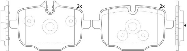 Колодки тормозные BMW 550i 03.10-05.13, BMW 640i 07.11-05.18, BMW 750Li 09.15-02 BP32547 SB NAGAMOCHI