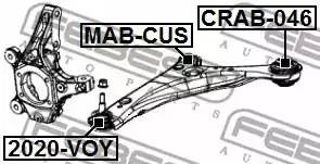 Сайлентблок рычага задний CHRYSLER VOYAGER V 2007- CRAB-046 CRAB046 FEBEST