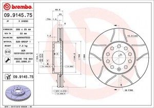 Диск тормозной Brembo MAX 09.9145.75 09.9145.75 BREMBO
