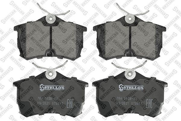 колодки дисковые з.! с антискрип. пласт.\ Brilliance, Honda Accord 1.6i-2.3i/2.0 706-002B-SX STELLOX