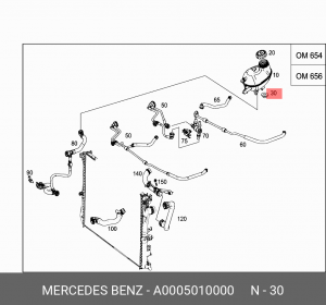 0005010000 ОПОРА БАЧКА РАСШИРИТЕЛЬНОГО A 000 501 00 00 MERCEDES BENZ