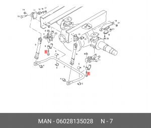 Стопорный винт с 6-гран. гол. M16X1,5X12 06028135028 MAN