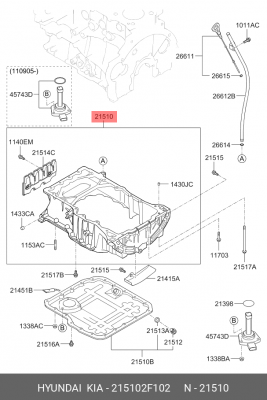 215102F102 Поддон 215102F102 MOBIS