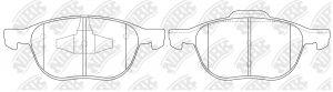 Колодки тормозные передние FORD FOCUS II 04-/III 10-/MAZDA 3 03-/VOLVO S40 04- P PN0365 NIBK