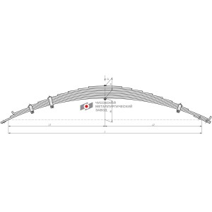 Рессора передняя ЗИЛ-4331 (10 лист) ЧМЗ 43312902011 OMK AUTO