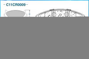 Тормозные колодки передние Low Metallic C11CR0009 C11CR0009 CWORKS