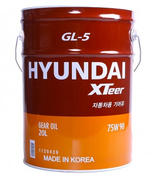 Масло трансмиссионное HYUNDAI XTEER Gear Oil-5 75W-90 20л 1120439 1120439 HYUNDAI XTEER
