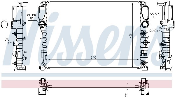 радиатор системы охлаждения!\ MB W211 2.0-3.5 02> 62792A NISSENS