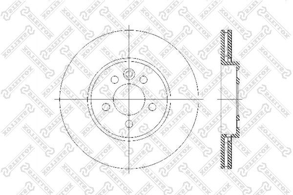 диск тормозной передний!\ Rover 75 1.8-2.5/2.0TD 99> 6020-4013V-SX STELLOX