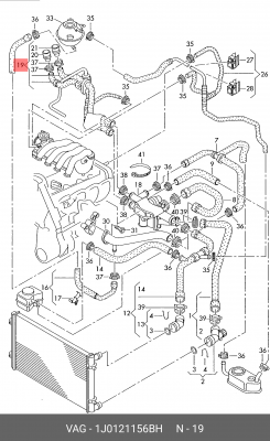 SKODA OCTAVIA (A4 1U-) (2000>) 1J0 121 156 BH VAG