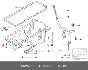 Болт BMW OE 11 13 1 740 000 BMW