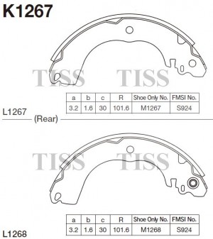 K1267-01 [44060ED026] !колодки барабанные\ Nissan Tiida All 07> K1267 MK KASHIYAMA