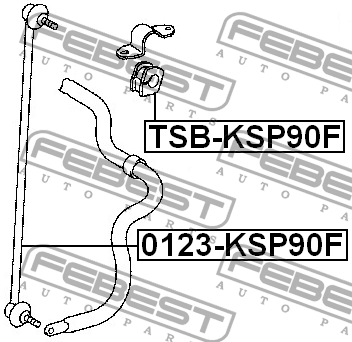 Тяга стабилизатора передняя TOYOTA YARIS (P9) 05- 0123-KSP90F 0123-KSP90F FEBEST