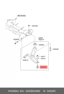 опора шаровая!\ Hyundai Accent/Solaris/Creta 11> 54530-0U000 HYUNDAI