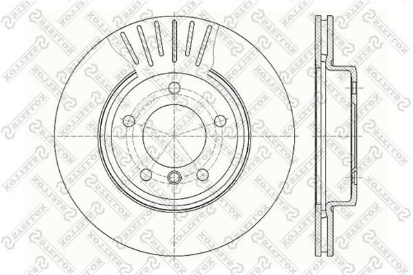 диск тормозной передний!\ BMW E46 3 2.5-2.0D M42/M47/M52/M54 98>, Brilliance 6020-1540V-SX STELLOX
