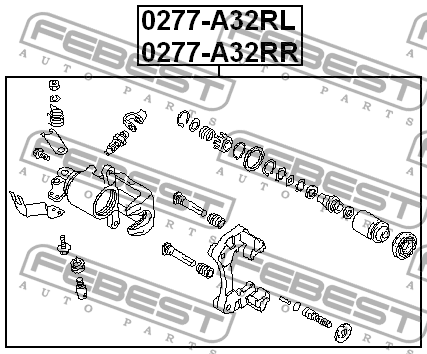 Суппорт задн правый NISSAN MAXIMA/CEFIRO A32 1994-2000 0277-A32RR 0277-A32RR FEBEST