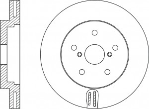 Диск тормозной SUBARU Forester (12-),Legacy (03-) передний (1шт.) NIBK RN1507 NIBK