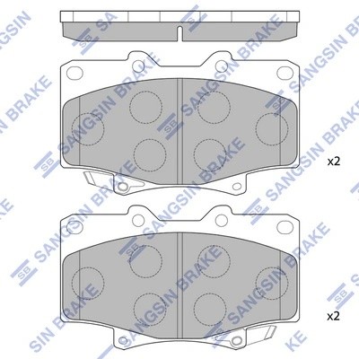 Колодки тормозные дисковые Toyota Land Cruiser 2.4-4.5/2.4D-4.2TD 90 SP1217 SP1217 SANGSIN