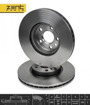 диск тормозной передний Z06198 ZENTPARTS
