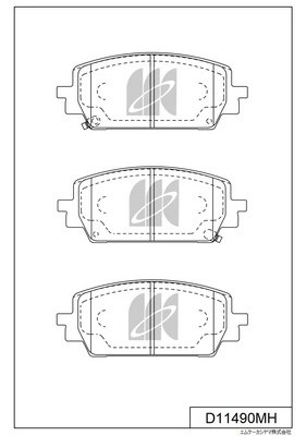 Колодки тормозные дисковые  HYUNDAI SANTA FE D11490MH D11490MH MK KASHIYAMA