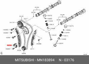 НАТЯЖИТЕЛЬ ЦЕПИ MN183894 MN183894 MITSUBISHI