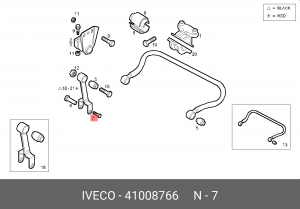 болт! кронштейна стабилизатора\ IVECO TRAKKER 41008766 IVECO