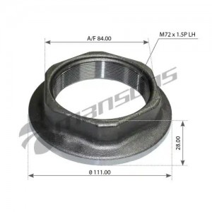 гайка ступицы! M72x1.5 d111 H28 SW84 LH\ SAF 602.007 MANSONS
