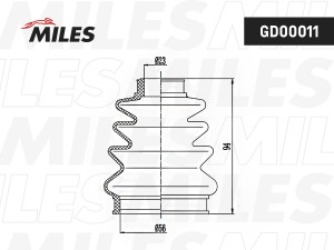 Пыльник ШРУСа внутренний CHEVROLET AVEO/NEXIA/LACETTI/NUBIRA GD00011 GD00011 MILES