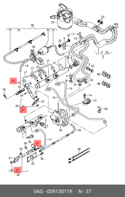 КОЛЬЦО УПЛОТНИТЕЛЬНОЕ / DICHTRING 059130119 059 130 119 VAG