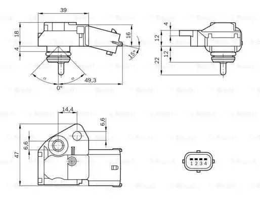 Датчик давления топлива LAND ROVER Freelander 2 VOLVO S60,S80,V70,XC70,XC90 BOSC 0 261 230 110 BOSCH