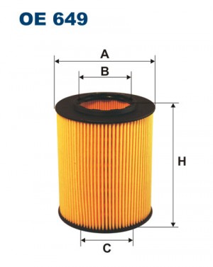 Фильтр масляный BMW (E39,E60),X5 (E53,X3 E83,E38,E65) FILTRON OE 649 FILTRON