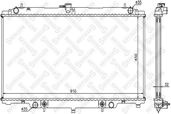 радиатор системы охлаждения! МКПП\ Nissan Patrol GR 2.8TDiC 97-00/3.0TDiD 00> 10-26582-SX STELLOX