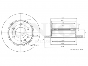 Диск тормозной задний BRD-20245 UNIO
