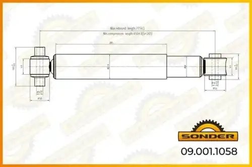 Амортизатор подвески (передний) WABCO о.н 4386003290 — 2 года безусловной гарант 090011058 SONDER