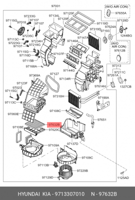 Фильтр воздушный салона HYUNDAI i10 KIA Picanto OE 97133-07010 HYUNDAI KIA