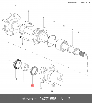 САЛЬНИК ВАЛАSEAL ASMRAXL SHF, GENERAL MOTORS, 94771555 - 94771555 94771555 GENERAL MOTORS