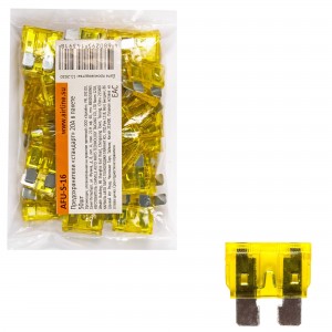 Предохранители "стандарт" 20A в пакете 50шт. (AFU-S-16) (AIRLINE) AFUS16 AIRLINE