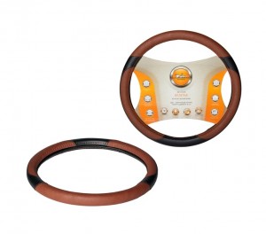 Оплетка руля (L) 39-41см черно-коричневая кожа AIRLINE AWC-CM-05L AIRLINE