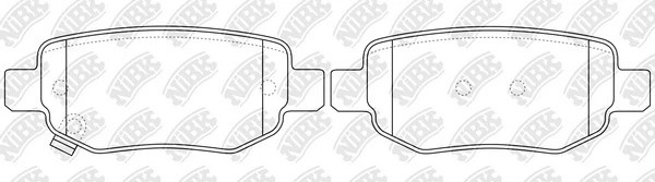 Колодки тормозные LIFAN X60 CHERY Tiggo 4,Tiggo 4 Pro (17-) задние (4шт.) NIBK PN0846 NIBK