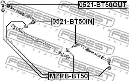 Пыльник рулевого наконечника MZRB-BT50 MZRB-BT50 FEBEST
