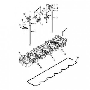 Прокладка корпуса коромысел КАМАЗ Камминз  ISLe, 6CT (3966708) (Haffen) 10085 HAFFEN