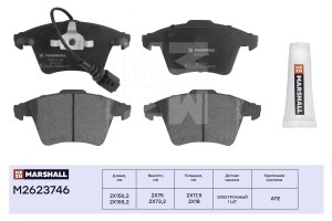 Торм. колодки дисковые передн. VW Transporter T5 03-  Multivan T5 03- M2623746 M2623746 MARSHALL