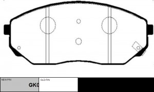 "Колодки тормозные HYUNDAI Centennal 1999 ~ 2006 / Opirus 2003 ~ 2006 / Sorento	 GK0524 CTR