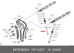 КЛАПАН ВЫПУСКНОЙ 1011A327 1011A327 MITSUBISHI