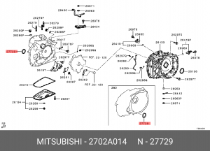 Сальник привода MITSUBISHI ASX (10-),Lancer (06-) левого OE 2702A014 MITSUBISHI