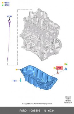 Кольцо пробки поддона FORD 1 005 593 1005593 FORD