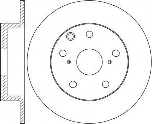 Диск тормозной TOYOTA Verso (09-) задний (1шт.) NIBK RN1671 NIBK