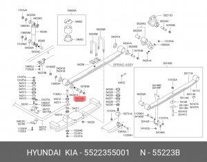 Палец задней рессоры AERO-TOWN d30 болт L=160 (пр-ль SEOUL METAL) 5522355001 HYUNDAI KIA