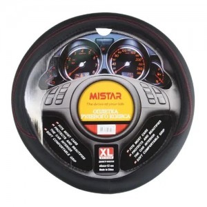 Оплетка руля (XL) 41-43см черно-красная MISTAR MIS17STW13BKXL MISTAR