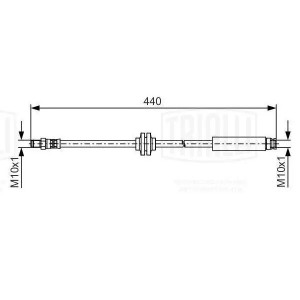 Шланг торм. Fiat Ducato (06-) зад. L=440мм (BF 1609) BF1609 TRIALLI